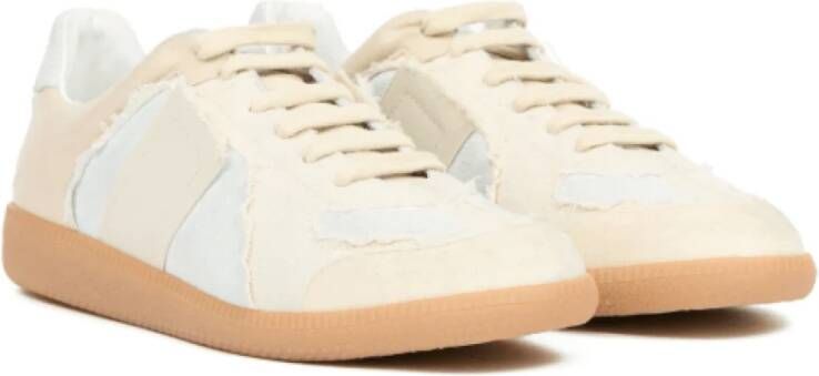 Maison Margiela Pastel Lace-Up Sneakers Beige Dames