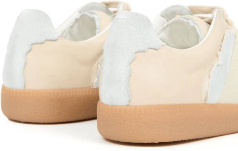 Maison Margiela Pastel Lace-Up Sneakers Beige Dames