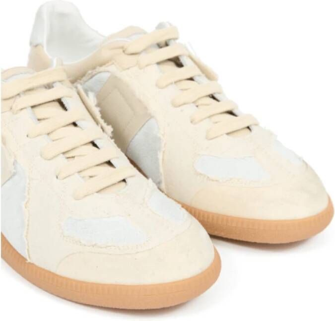 Maison Margiela Pastel Lace-Up Sneakers Beige Dames