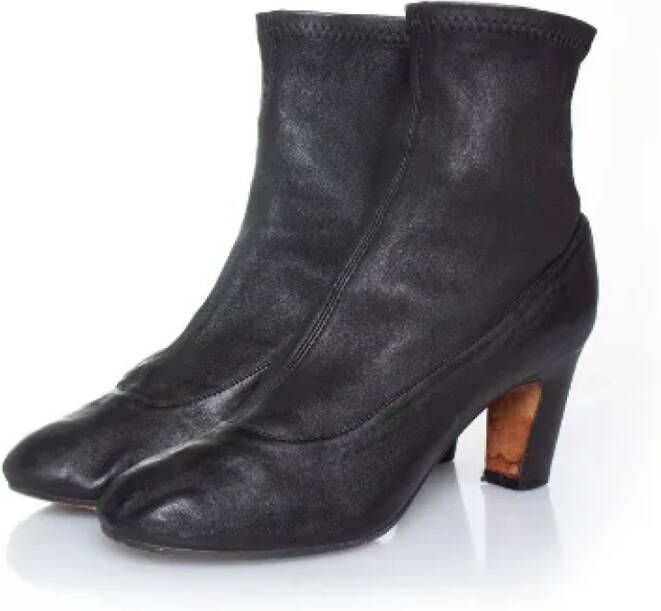 Maison Margiela Pre-owned Leather boots Black Dames