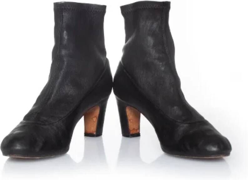 Maison Margiela Pre-owned Leather boots Black Dames