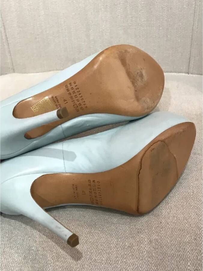 Maison Margiela Pre-owned Leather heels Blue Dames