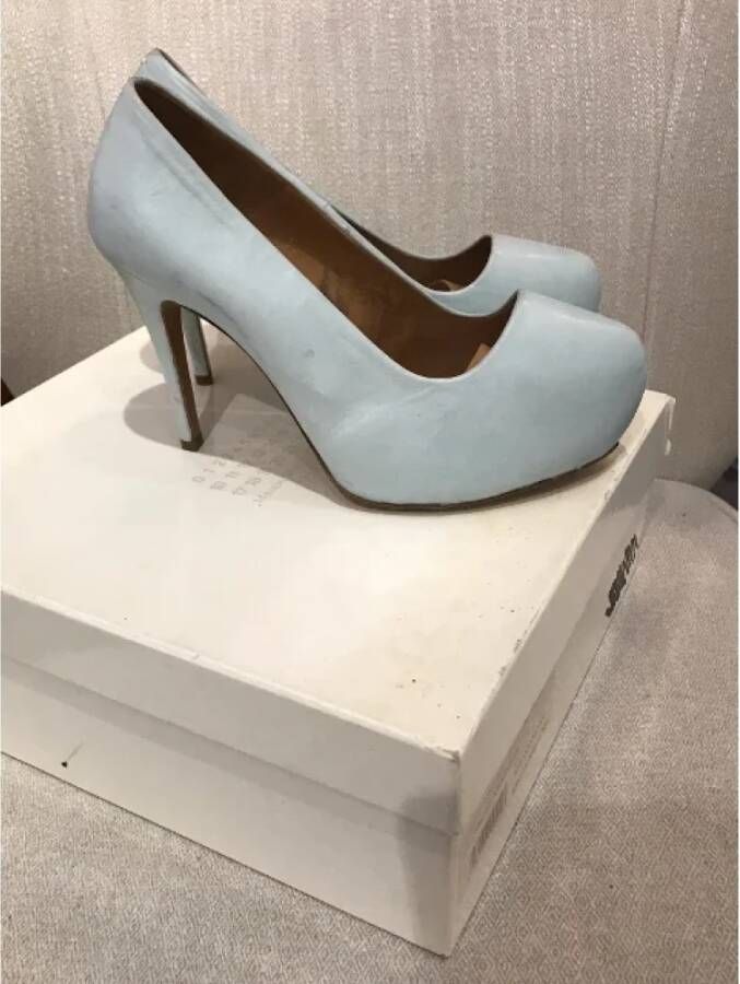 Maison Margiela Pre-owned Leather heels Blue Dames