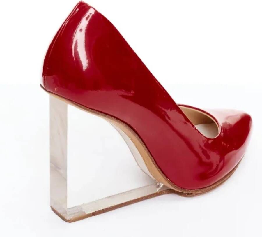 Maison Margiela Pre-owned Leather heels Red Dames