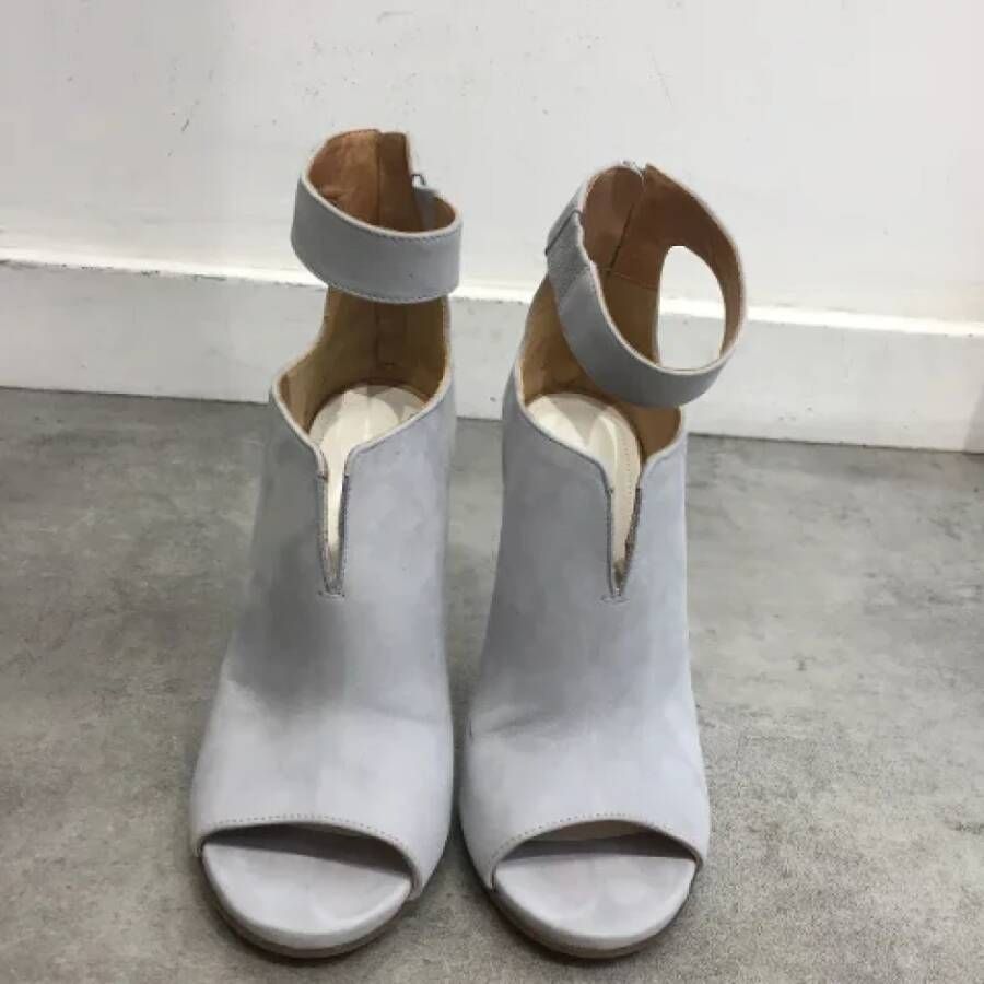 Maison Margiela Pre-owned Suede boots Blue Dames