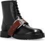 Maison Margiela Leren Gespband Veterschoen Enkellaars Black Dames - Thumbnail 4