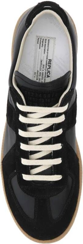 Maison Margiela Zwarte leren Replica sneakers Black Dames