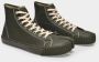 Maison Margiela Groene Canvas Tabi High Top Sneakers Groen Heren - Thumbnail 6