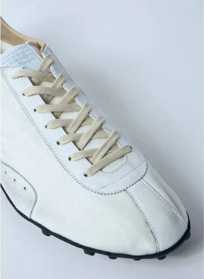 Maison Margiela Sneakers met suède panelen en spikes zool White Heren