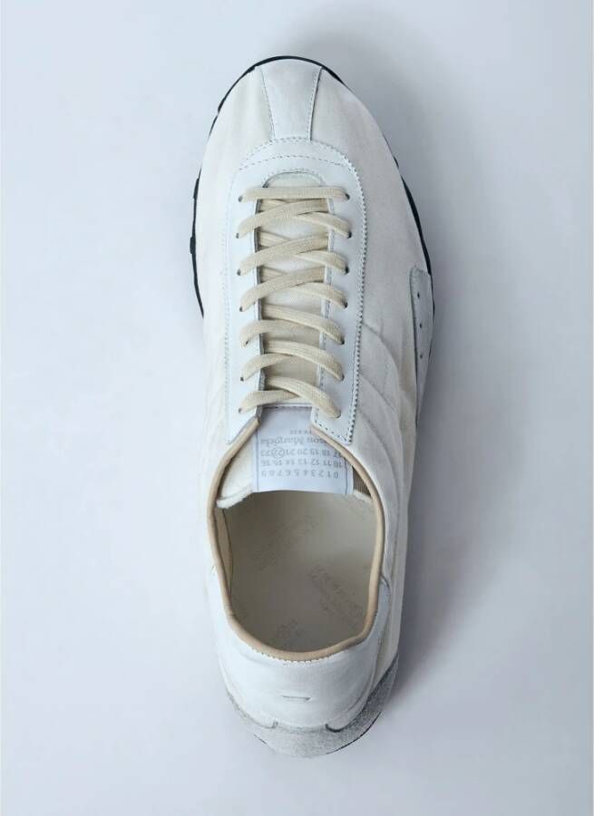 Maison Margiela Sneakers met suède panelen en spikes zool White Heren