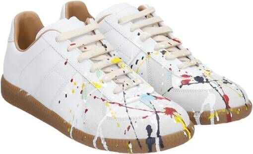 Maison Margiela Witte en Lichtgrijze Sneaker Wit Dames