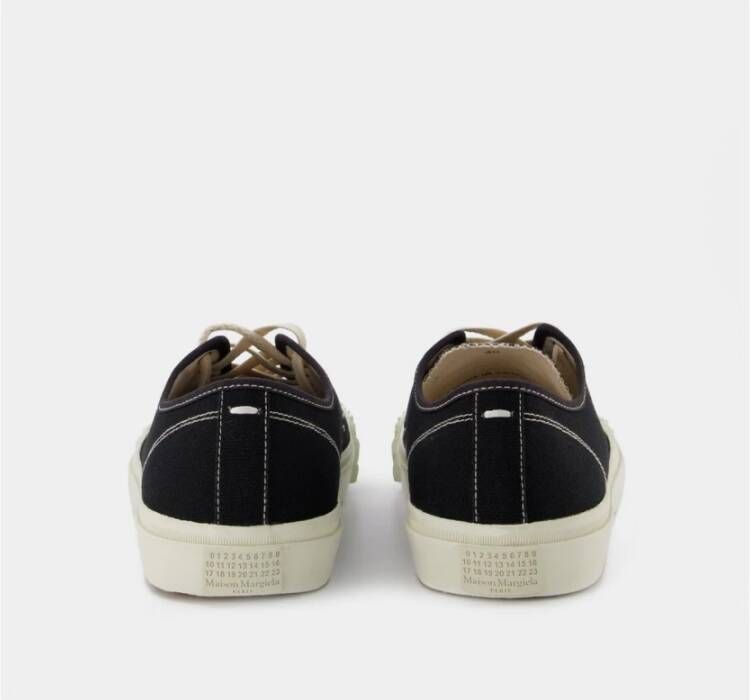 Maison Margiela Zwarte Canvas Tabi Sneakers Zwart Heren