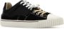 Maison Margiela Stijlvolle Zwarte Leren Canvas Sneakers Black Dames - Thumbnail 2