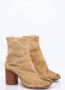 Maison Margiela Suede Tabi Enkellaarzen Beige Dames - Thumbnail 3