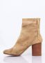 Maison Margiela Suede Tabi Enkellaarzen Beige Dames - Thumbnail 4