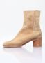 Maison Margiela Suede Tabi Enkellaarzen Beige Heren - Thumbnail 4