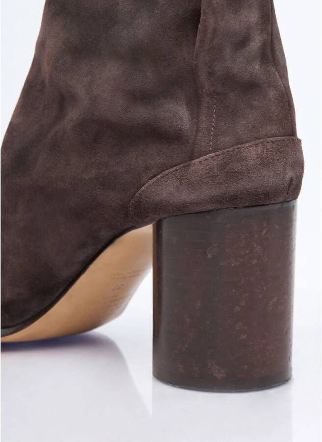 Maison Margiela Suede Tabi Enkellaarzen Brown Dames