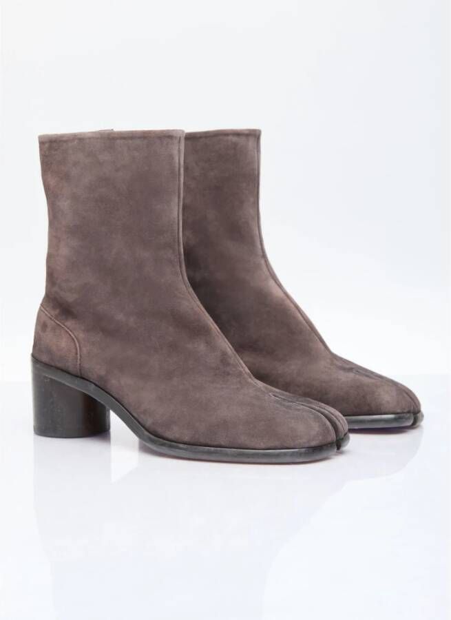 Maison Margiela Suede Tabi Enkellaarzen Brown Heren