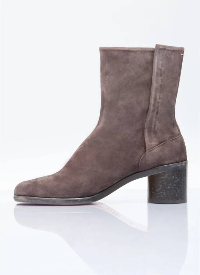 Maison Margiela Suede Tabi Enkellaarzen Brown Heren