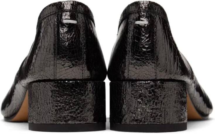 Maison Margiela Tabi Ballerina Metallic Zwarte Schoenen Black Dames