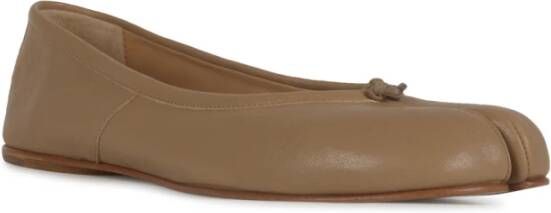 Maison Margiela Tabi Ballerina Platte Schoenen Bruin Leer Brown Dames