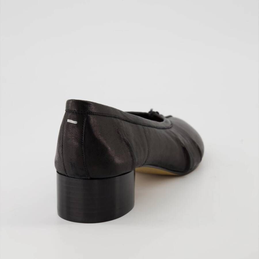 Maison Margiela Tabi Ballerina's Zwart Leer Black Dames