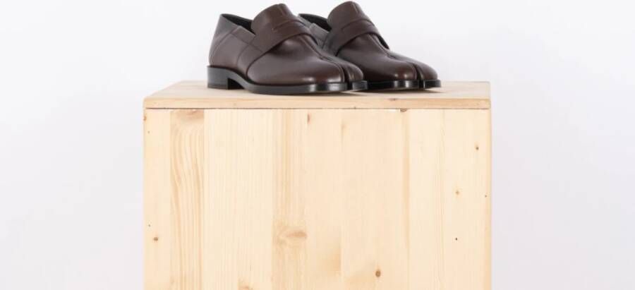 Maison Margiela Tabi Dames Mocassin Bruin Leer Brown Dames