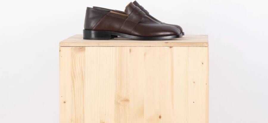 Maison Margiela Tabi Dames Mocassin Bruin Leer Brown Dames