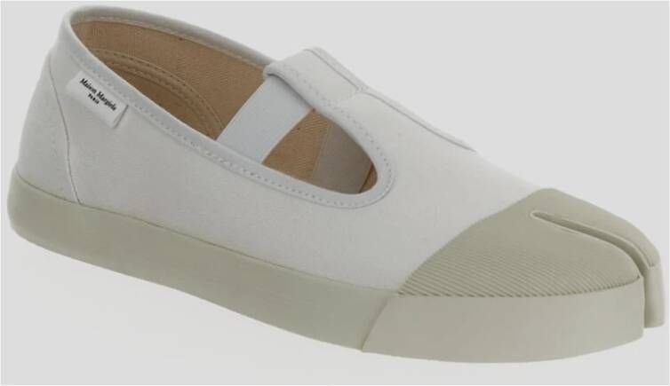 Maison Margiela Tabi Mary Jane Katoenen Schoenen White Dames