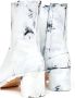 Maison Margiela Tabi Teen Leren Blokhak Schoenen White Heren - Thumbnail 2