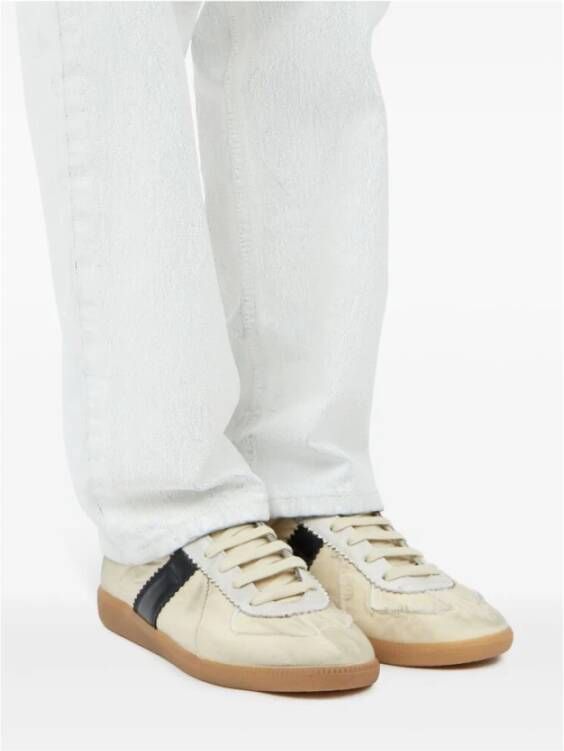 Maison Margiela Versleten Veterschoenen Beige Heren