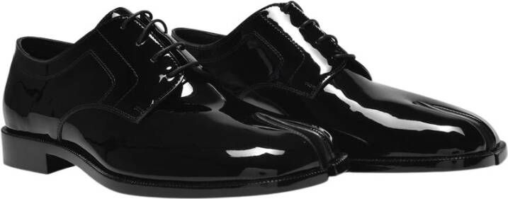 Maison Margiela Tabi Lace-Up Derbies in Zwart Polyester Zwart Heren