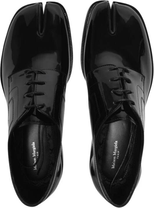 Maison Margiela Tabi Lace-Up Derbies in Zwart Polyester Zwart Heren