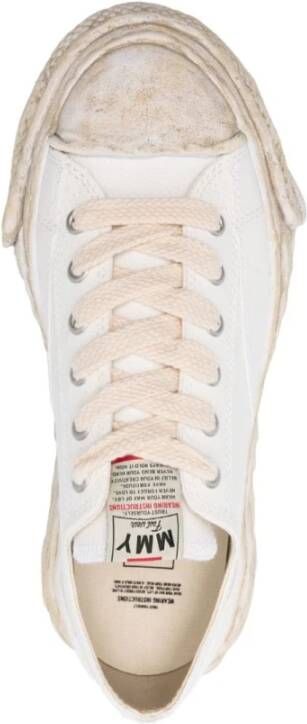 Maison Margiela Witte Canvas Sneakers met Distressed Effect White Heren