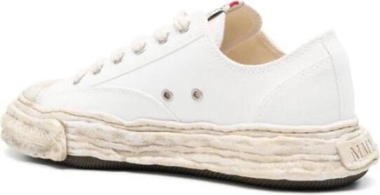 Maison Margiela Witte Canvas Sneakers met Distressed Effect White Heren