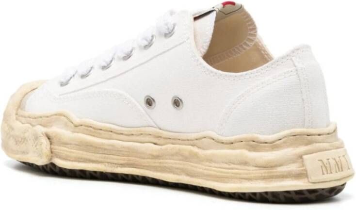 Maison Margiela Witte Canvas Sneakers met Logo Patch White Heren