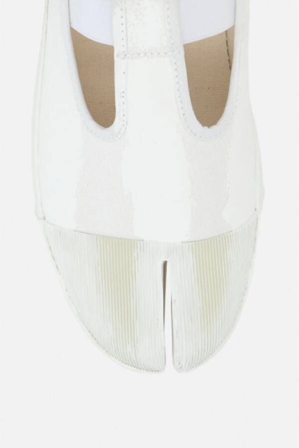 Maison Margiela Witte Canvas Split-Toe Sneakers White Dames