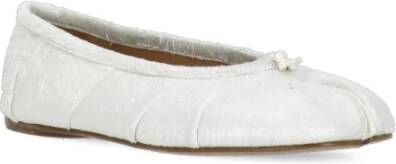 Maison Margiela Witte leren ballerina's met Tabi-teen White Dames