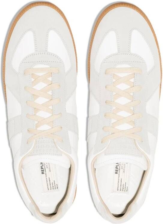 Maison Margiela Witte Leren Sneakers Laag-Top Origineel Ontwerp White Heren