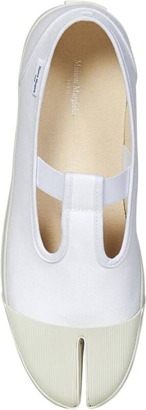 Maison Margiela Witte Mary Jane Sneakers met Tabi Teen White Heren