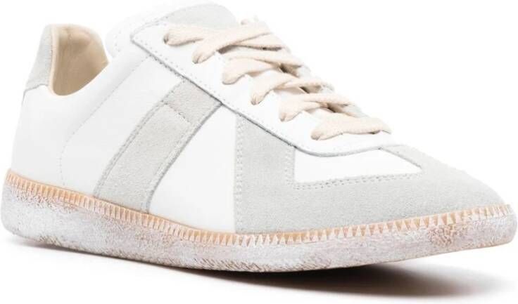 Maison Margiela Witte Panel Laag-Top Sneakers White Dames