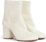 Maison Margiela Witte Parel Suède Laser-Cut Laarzen White Dames - Thumbnail 6