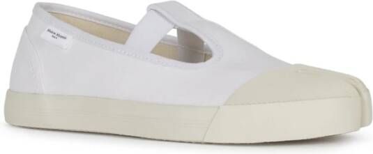 Maison Margiela Witte platte schoenen Tabi Mary Jane White Dames