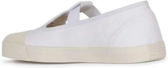 Maison Margiela Witte platte schoenen Tabi Mary Jane White Dames