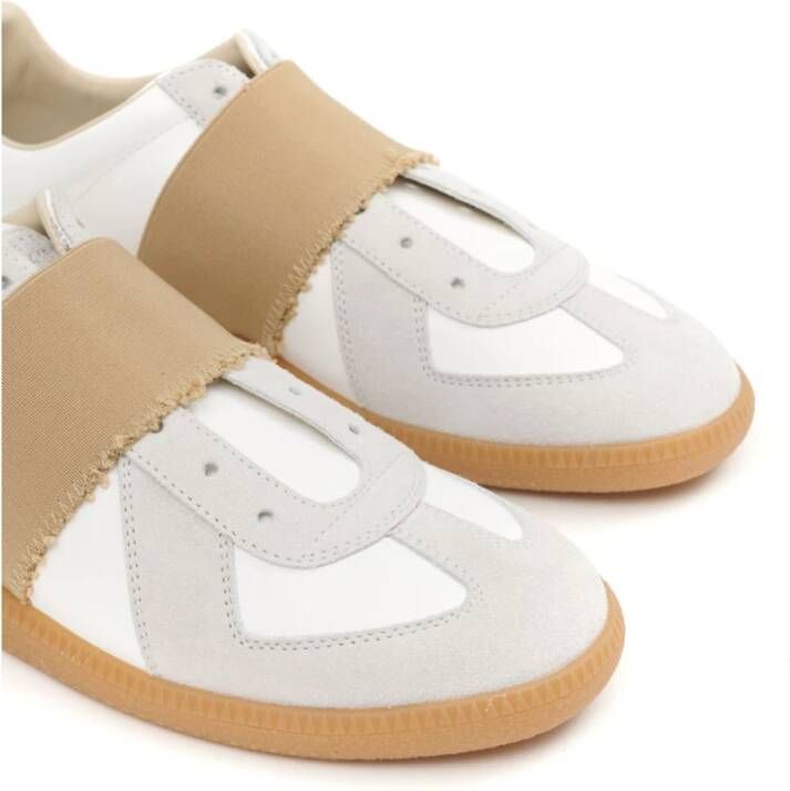 Maison Margiela Witte Sneakers met Suède Afwerking White Dames