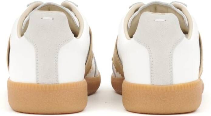 Maison Margiela Witte Sneakers met Suède Afwerking White Dames