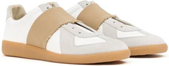 Maison Margiela Witte Sneakers met Suède Afwerking White Dames