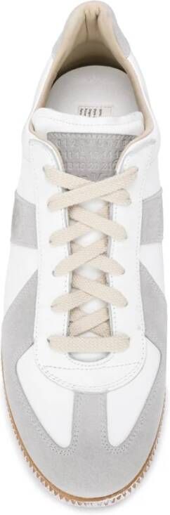 Maison Margiela Witte Sneakers met Verfspat Detail White Heren