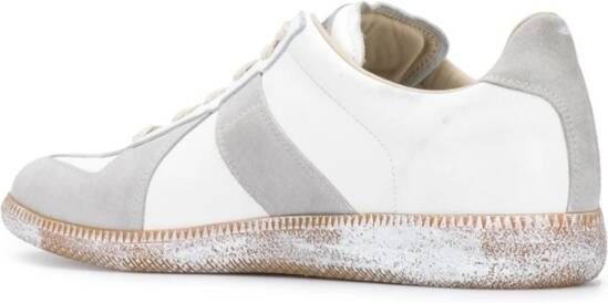 Maison Margiela Witte Sneakers met Verfspat Detail White Heren