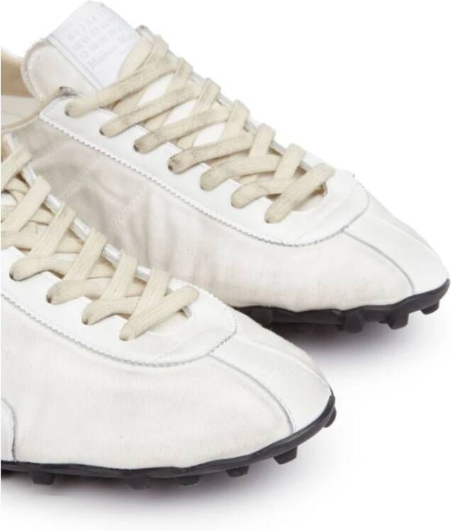 Maison Margiela Witte Sneakers met Vetersluiting White Dames